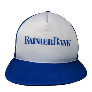 Rainier Snapback Hat Blue OSFA Colorblock Crown Cap Adjustable 5 Panel